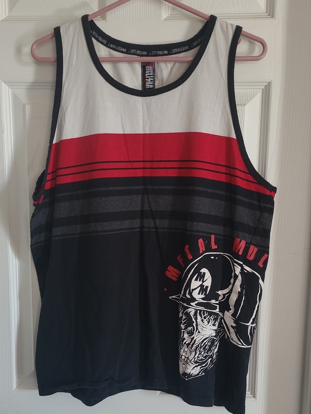 Metal Mulisha Red, Black & White Graphic Tank Top